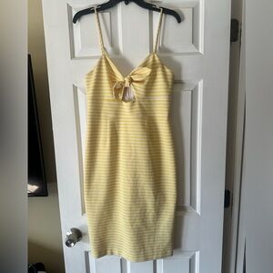 Hutch Sunny Yellow and white striped dress, size medium